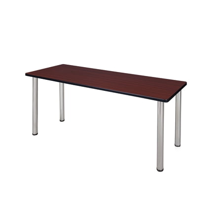 Regency Kee 66 x 24 in. Training Seminar Table- Mahogany Top, Chrome Legs