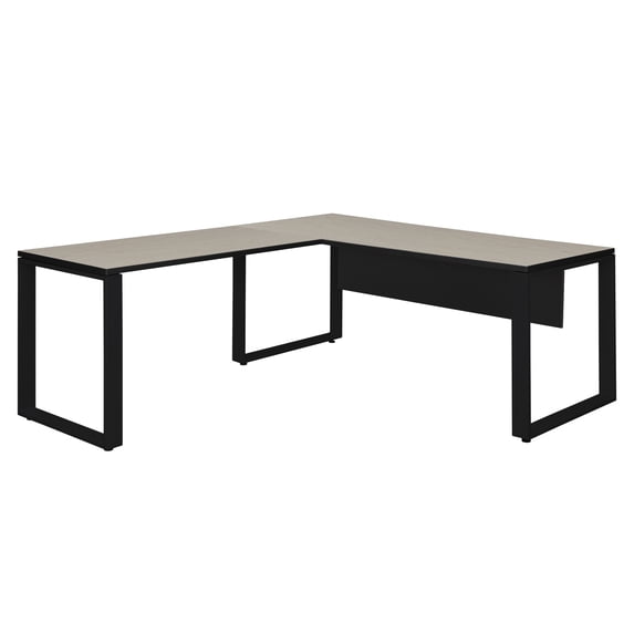 Regency Structure 66" x 30" L-Desk Shell with 42" Return- Maple/Black
