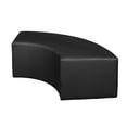 thumbnail image 1 of Regency Aurora Curved Vinyl Ottoman – Semi-Circle Upholstered Footrest & Accent Seat for Lounges, Living Rooms, Offices & Waiting Areas – Durable, Soft & Stylish Seating (Black), 1 of 4