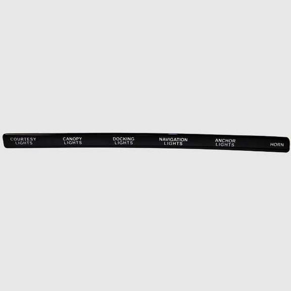 Regency Boat Raised Decal 167256 | Switch Label 9 1/2 x 1/2 Inch Black
