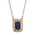 thumbnail image 1 of Regency Brontë Filigree Octagon Crystal Pendant Necklace 16 + 3 Extender, 1 of 1