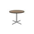 thumbnail image 1 of Regency Cain 30 in. Small Round X-Base Breakroom Table- Noble Oak Top, Grey Legs, 1 of 6