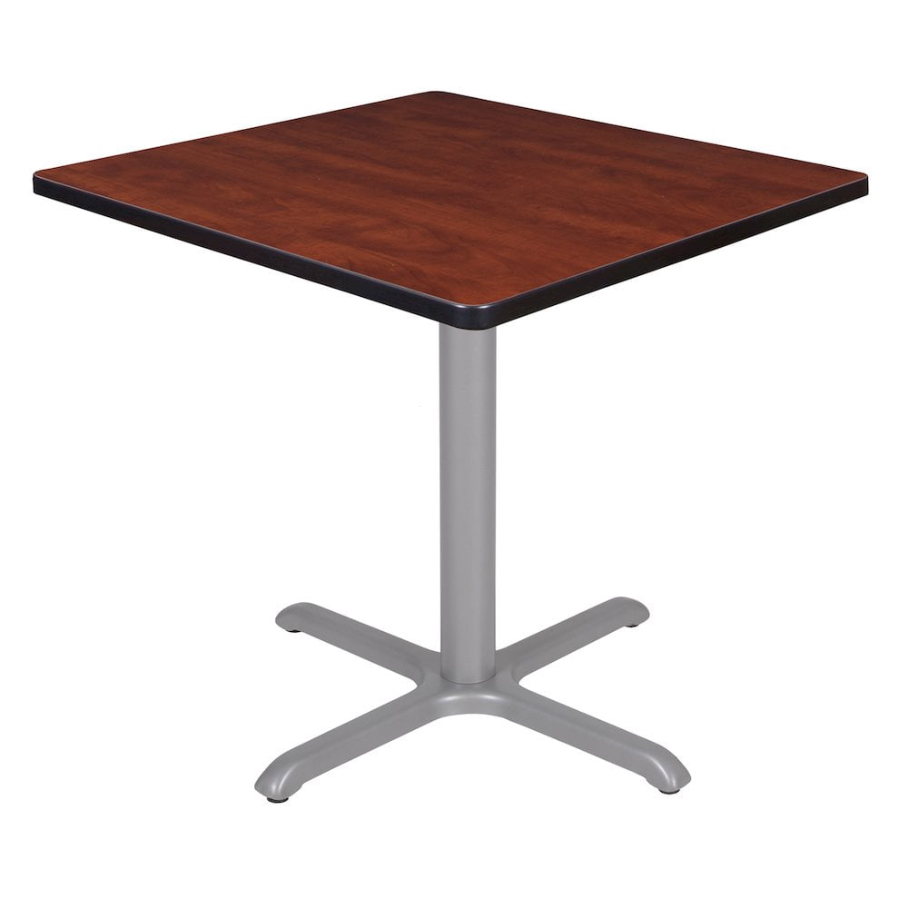 Small Rectangular Breakroom Table Regency 30 in. Small Square X-Base Breakroom Table- Cherry Top, Grey ...