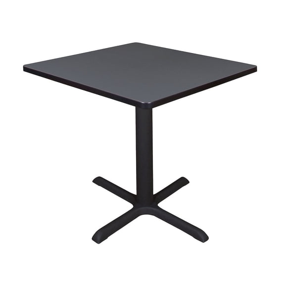 Regency Cain 30 inch Square Breakroom X-base  Table in Grey/Black