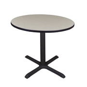 Regency Cain Medium 36 in. Round X-Base Breakroom Table- Maple