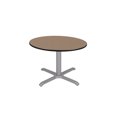 thumbnail image 1 of Regency Cain 48 in. Large Round X-Base Breakroom Table- Noble Oak Top, Grey Legs, 1 of 6