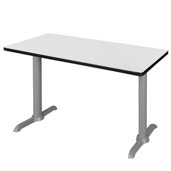 Via 48" x 24" Training Table- White/Grey