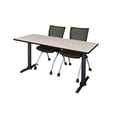 thumbnail image 1 of Cain 72" x 24" Training Table in Multiple Colors and 2 Apprentice Chairs, Black, 1 of 7