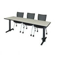 thumbnail image 1 of Regency Cain 84" x 24" Training Table- Maple & 3 Apprentice Chairs- Black, 1 of 5