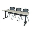 thumbnail image 1 of Regency Cain 84" x 24" Training Table- Maple & 3 Cadence Nesting Chairs- Black, 1 of 6