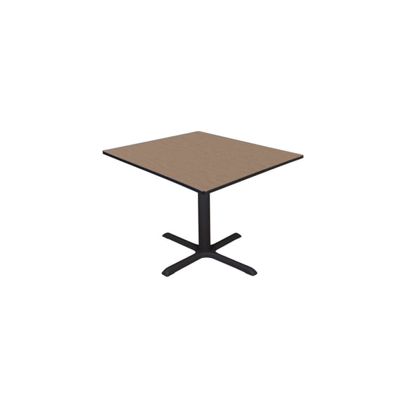 Regency Cain Large 48" Square X-Base Breakroom Table- Noble Oak