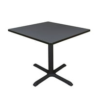Regency Medium 36 in. Square X-Base Breakroom Table- Grey