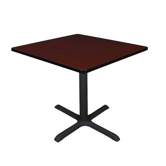 Regency Medium 36 in. Square X-Base Breakroom Table- Mahogany
