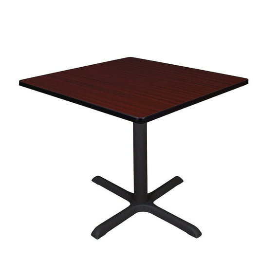 Regency Medium 36 in. Square X-Base Breakroom Table- Mahogany