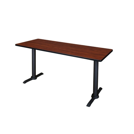 Regency Cain 66 x 24 in. Steel T-Base Training Seminar Table- Cherry