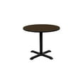 thumbnail image 1 of Regency Cain Small 30 in. Round X-Base Breakroom Table- Neo Walnut, 1 of 6