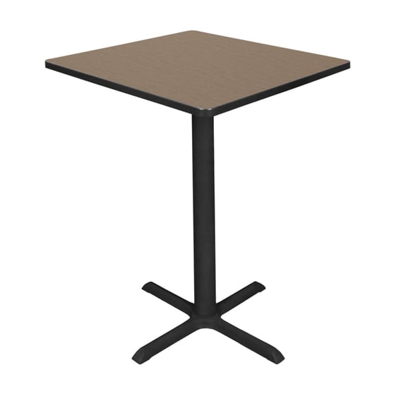 Regency Cain Small 30" Square X-Base Cafe Table- Noble Oak