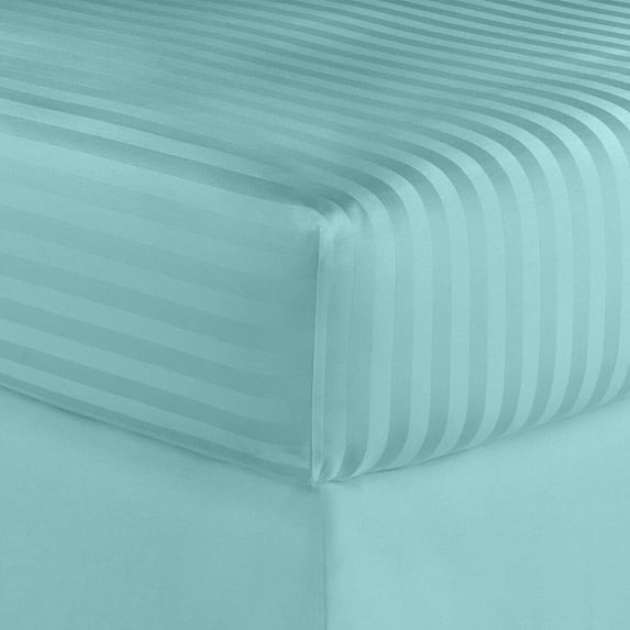Regency Club Oxford 600 Thread Count 100% Cotton Solid Sheet Set (Full, Aqua)