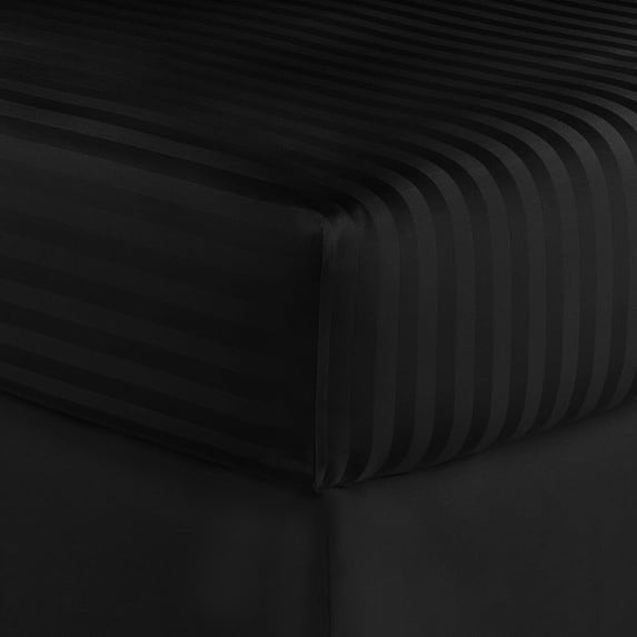 Regency Club Oxford 600 Thread Count 100% Cotton Solid Sheet Set (Full, Black)
