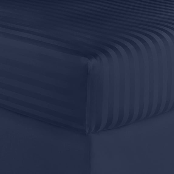 Regency Club Oxford 600 Thread Count 100% Cotton Solid Sheet Set (Full, Navy)