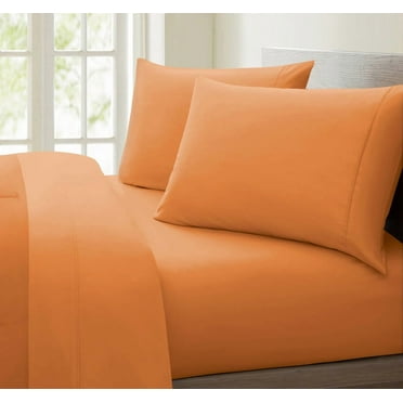 Regency Club Oxford 600 Thread Count 100% Cotton Solid Sheet Set (Queen, Spice)