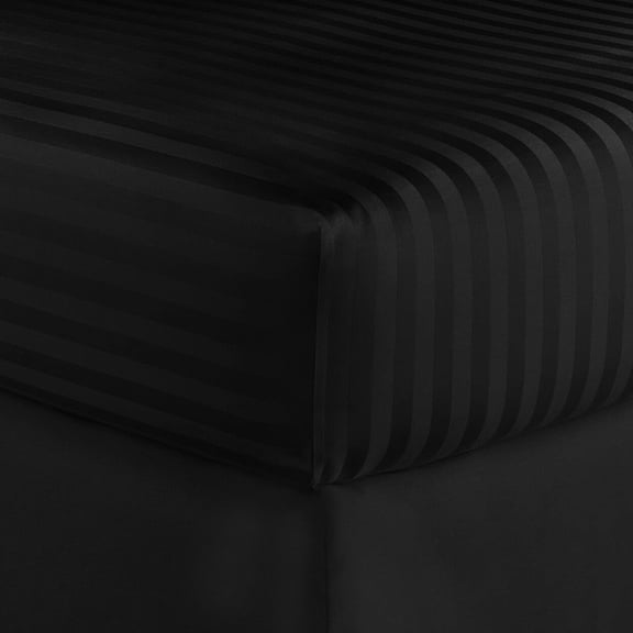 Regency Club Oxford 600 Thread Count 100% Cotton Solid Sheet Set (Twin XL, Black)