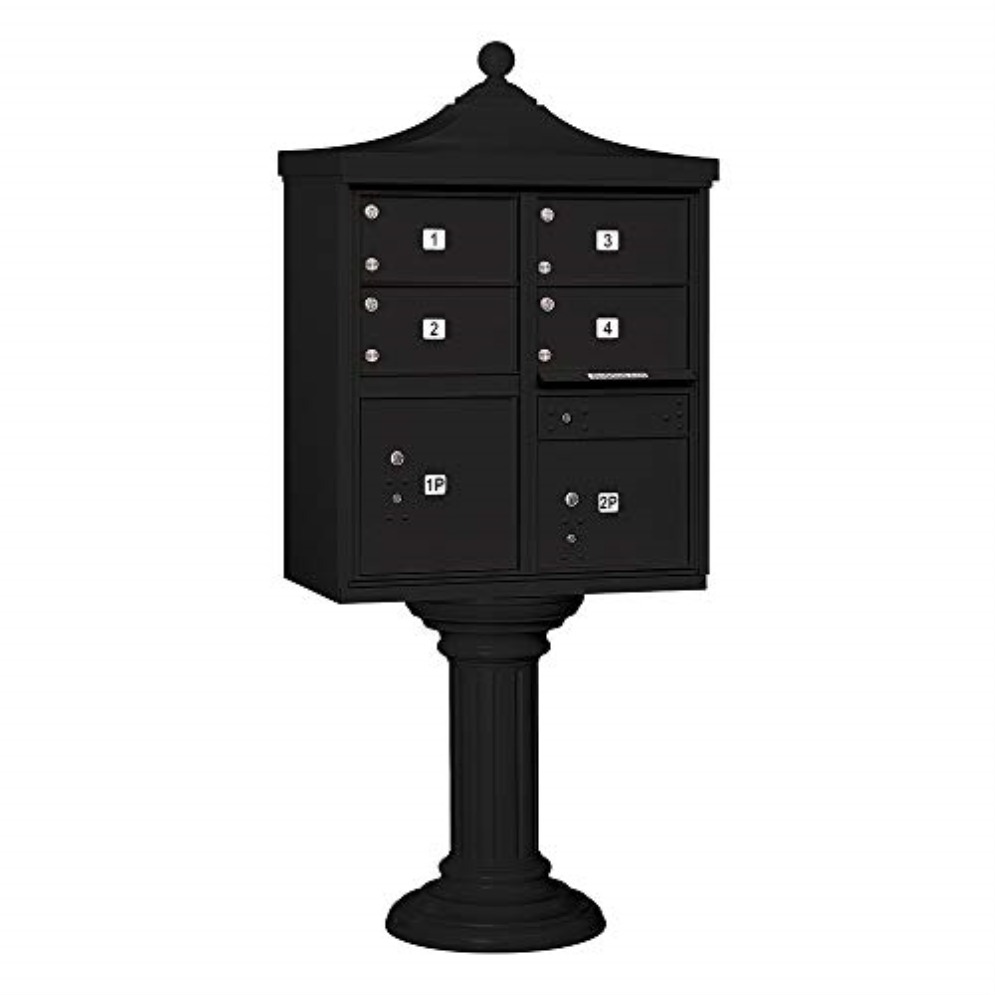 Regency Decorative Cluster Box Unit with 4 Doors and 2 Parcel Lockers