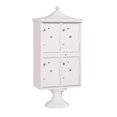 thumbnail image 1 of Regency Decorative Outdoor Parcel Locker with 4 Compartments in White with USPS Access Type II, 1 of 3