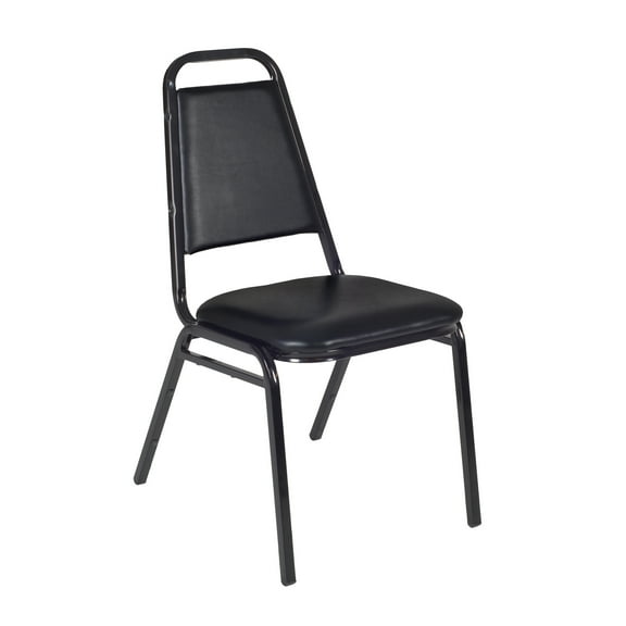 Regency Dining Cushioned Restaurant Stackable Chair- Black
