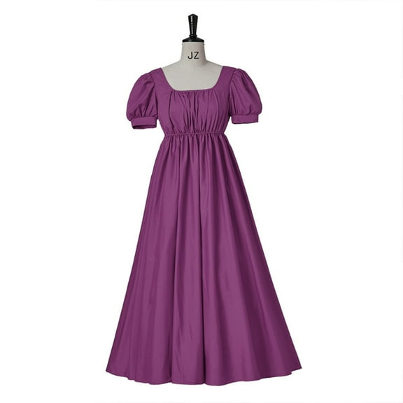 Regency Dress Victorian Era Tea Gown High Waist Dress Jane Austen Inspired Gown