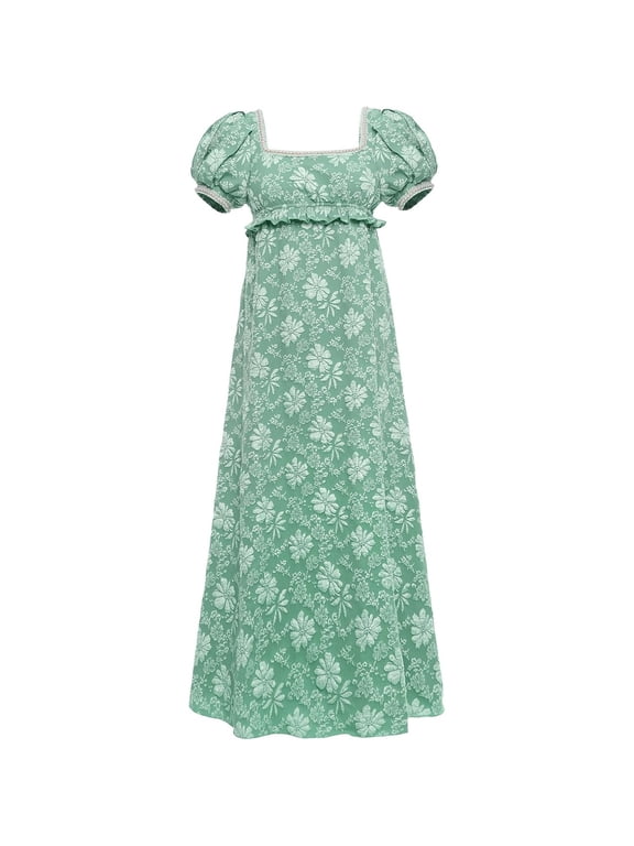 Regency Dresses for Women Luxurious Pearl Puff Victorian Dress