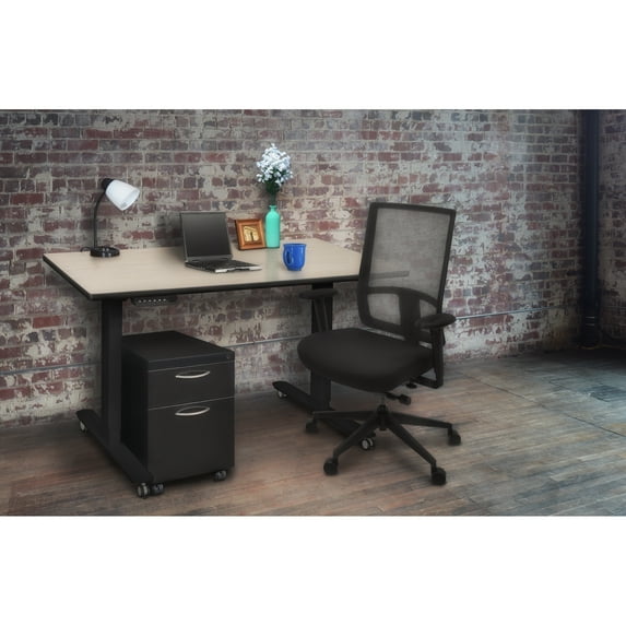 Regency Esteem 48 in. Office Standing Adjustable Height Desk- Maple