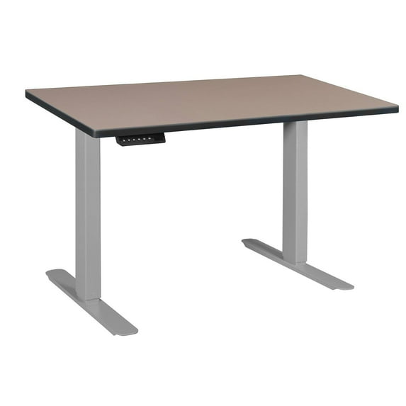 Regency Esteem 42 in. Office Standing Adjustable Height Desk- Beige Top, Grey Legs