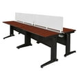 thumbnail image 1 of Regency Fusion 48 x 24 in. 4 Person Double Bench Workstation with Privacy Panel- Cherry, 1 of 8