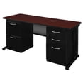 thumbnail image 1 of Regency Fusion 66" x 24" Double Pedestal Desk- Mahogany, 1 of 8