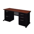 thumbnail image 1 of Regency Fusion 66 x 30 in. Teachers Desk with Double Pedestal Drawer Unit- Cherry, 1 of 5