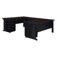 thumbnail image 1 of Regency Fusion 72 x 78 in. U Shaped Desk with Double Pedestal Drawer Unit- Mocha Walnut, 1 of 2