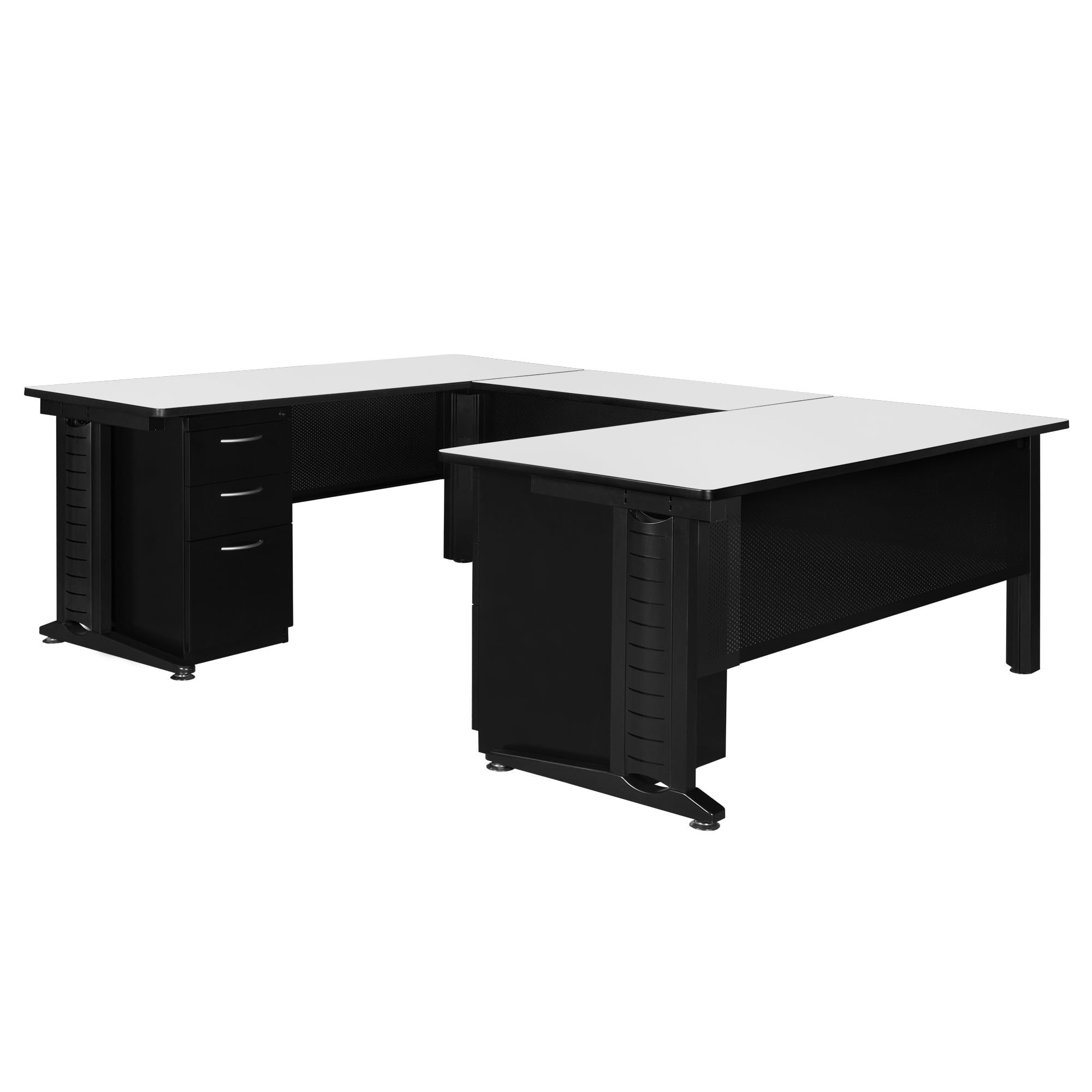 Regency Fusion 72 x 78 in. U Shaped Desk with Double Pedestal Drawer