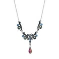 thumbnail image 1 of Regency Giovane Iridescent AB Crystal Blue Stone Drop Pendant Necklace 16 + 3 Extender, 1 of 1