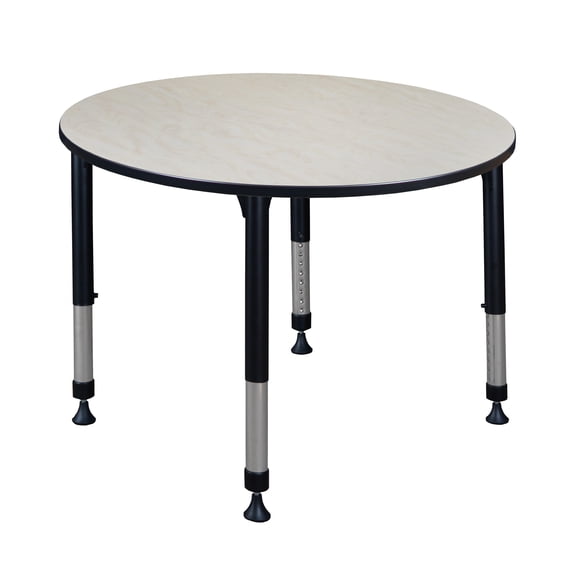 Regency Kee 48 in. Round Height Adjustable Classroom Activity Table- Maple