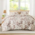 thumbnail image 1 of Regency Heights 9-Piece King Size Seersucker Comforter Set with Sheets, Texture Botanical Print Bed in A Bag, Brown Bedding Set with Comforter, Flat Sheet, Fitted Sheet with Side Pocket, 1 of 8
