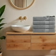 thumbnail image 1 of Regency Heights Bathroom Towel Set, Quick Dry Cotton Bathroom Towels, Charcoal, 27” x 54", 4-Piece, 1 of 8
