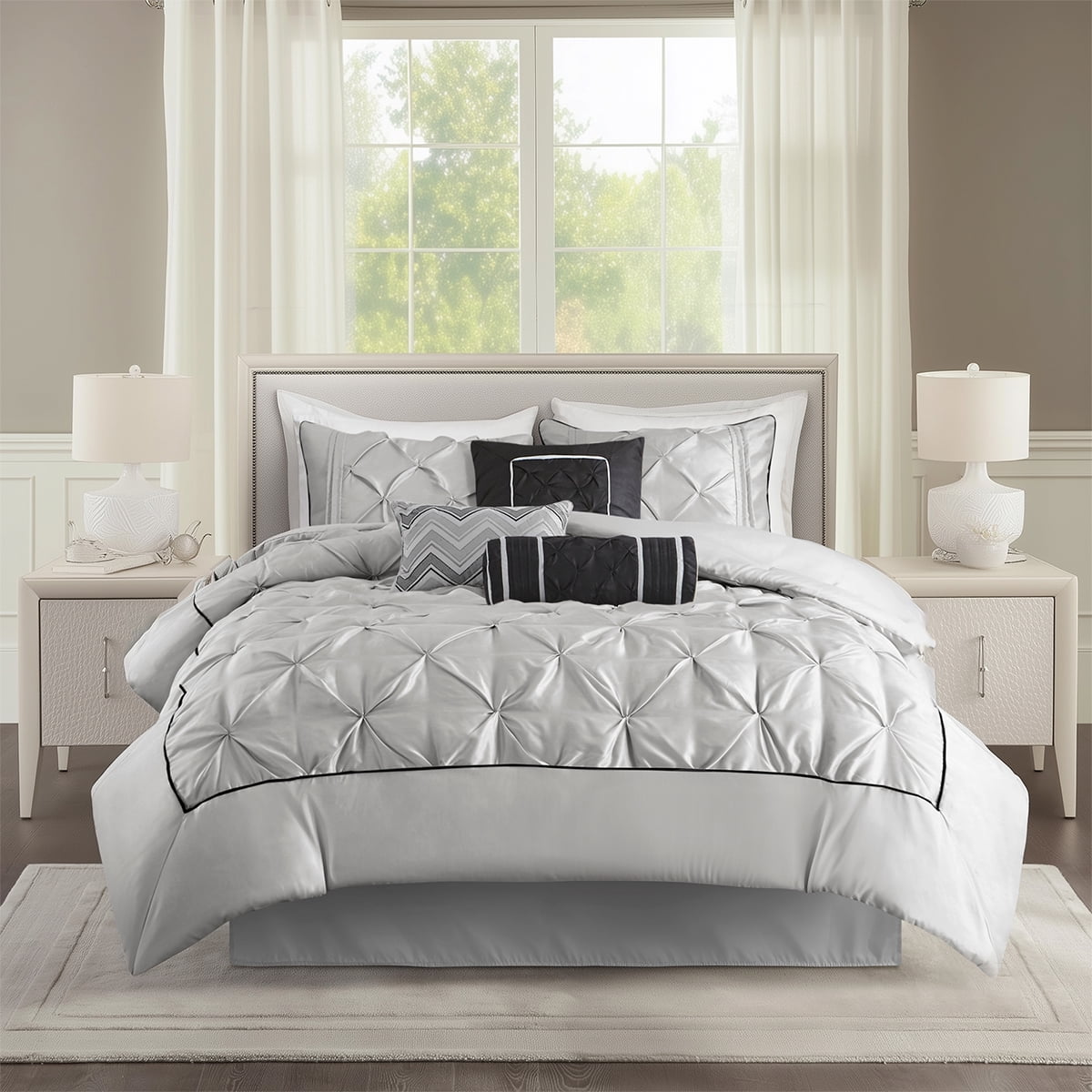 Regency Heights California King Comforter Sets, 7-Piece Tufted Pintuk ...