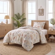 Regency Heights Coastal Comforter Set Twin/Twin XL, 2-Piece Watercolor Seashell & Starfish Reversible Bedding Set for Dorm, Nautical Ocean Comforter with Sham f