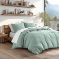 thumbnail image 1 of Regency Heights Comforter Sets Full/Queen, 3-Piece Bedding Set with Pillow Shams for All Seasons, Sage Green, 1 of 9