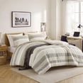 thumbnail image 1 of Regency Heights 3-Piece Comforter Sets, Reversible Striped Comforter Set for Dorm, Lightweight All Season Bedding Set with Pillow Shams,Full/Queen, Neutral, 1 of 8