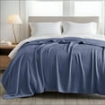 thumbnail image 1 of Regency Heights Cozy Bamboo Cotton Blanket, Lightweight Blanket for Sofa Couch, All Season Breathable Bed Blanket for Hot Sleepers with Diamond Jacquard, Full/Queen, Navy, 1 of 13