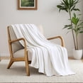 thumbnail image 1 of Regency Heights Cozy Bamboo Cotton Blanket, Lightweight Blanket for Sofa Couch, All Season Breathable Bed Blanket for Hot Sleepers with Diamond Jacquard, Twin, White, 1 of 13