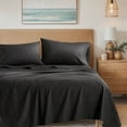 thumbnail image 1 of Regency Heights Cotton 144TC Queen 100% Cotton Solid Sheet Set in Black, 1 of 10