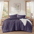thumbnail image 1 of Regency Heights Full/Queen Comforter Set, Boho 3-Piece Pintuck Stitching Bedding Set, Soft Washed Pleated Bed Sets with Pillow Shams, Skipper Blue, 1 of 9